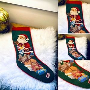 🦋2/$10 3/$15 4/$18 5/$20 Vintage Needlepoint Stocking